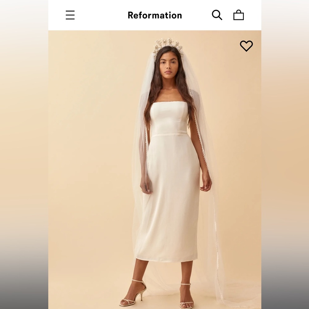 NWT Savona ivory dress with pearl details at neckline from Reformation!